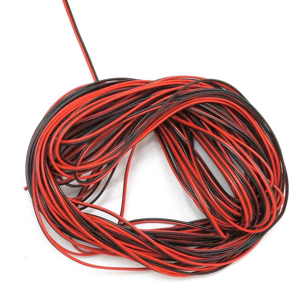 22Guage Red&Black LED Strip Extension Cable 20m/50m 2pin 2 Color Stand Wire Bonded Flat Cable for SMD5050 3528 5630 2538 Single Color - Image 4