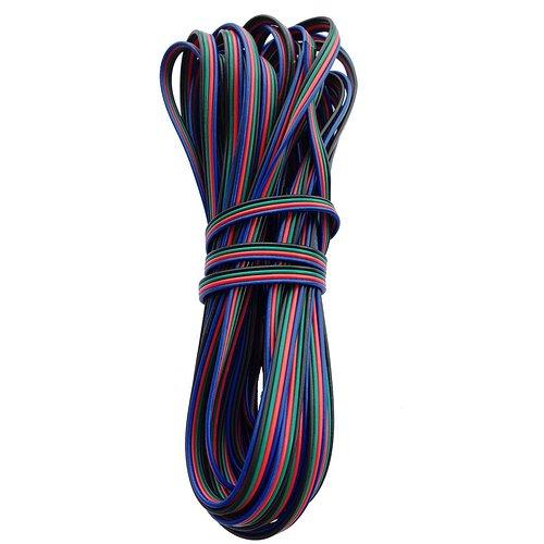 22Guage RGB LED Strip Extension Cable 20m/50m 4pin 4Color Stand Wire Bonded Flat Cable for SMD5050 3528 RGB Color - Image 4