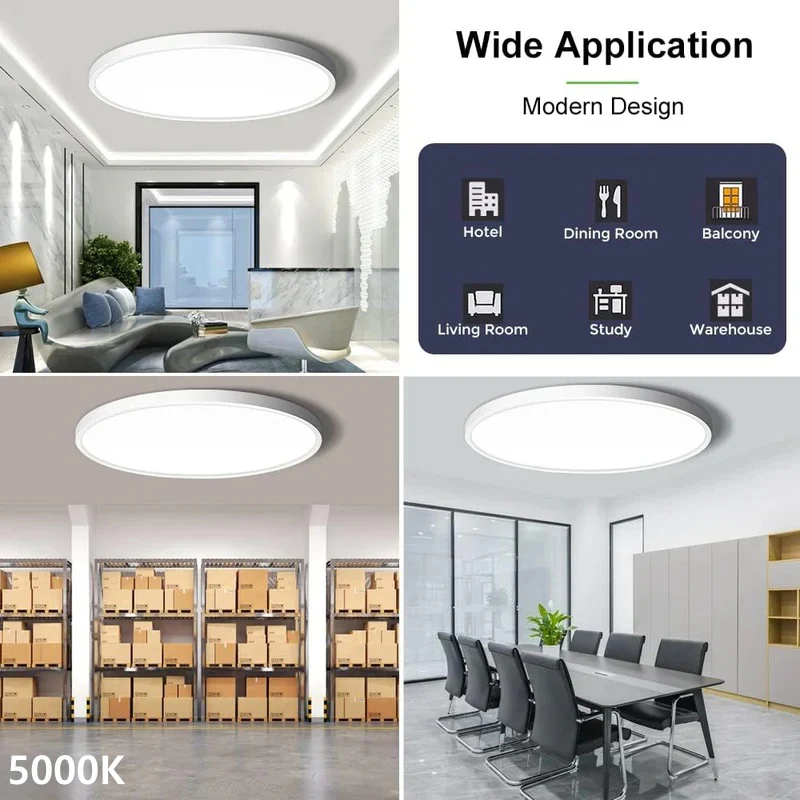 24 Inch Round LED Ceiling Light – 45W – White – 3000K / 4500K / 5000K / 6500K – Flush Mount Ceiling Light – Local Stock (US/UK/DE) - Image 11