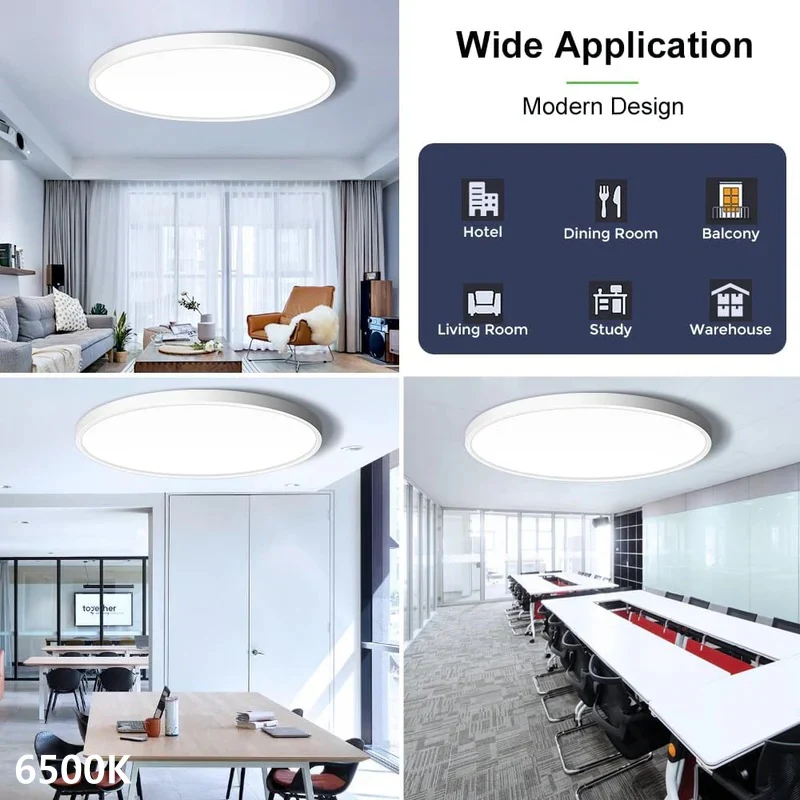 24 Inch Round LED Ceiling Light – 45W – White – 3000K / 4500K / 5000K / 6500K – Flush Mount Ceiling Light – Local Stock (US/UK/DE) - Image 12