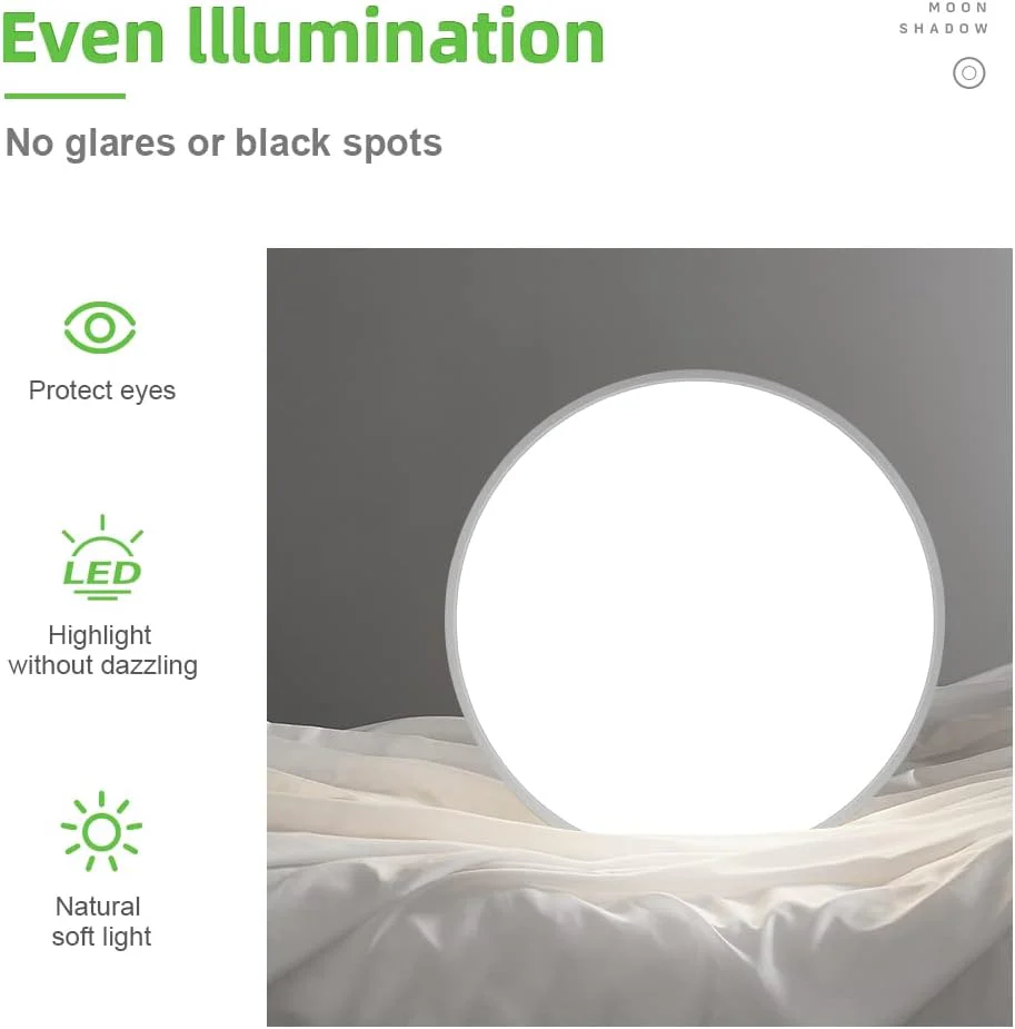 24 Inch Round LED Ceiling Light – 45W – White – 3000K / 4500K / 5000K / 6500K – Flush Mount Ceiling Light – Local Stock (US/UK/DE) - Image 5