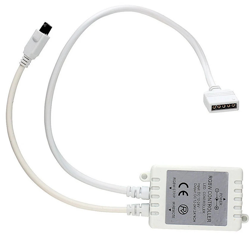 Dual White LED Strip Controller – DC12V–24V | 24-Key IR Remote | Color Temperature Adjustable | For Tunable White LED Strips - Image 5