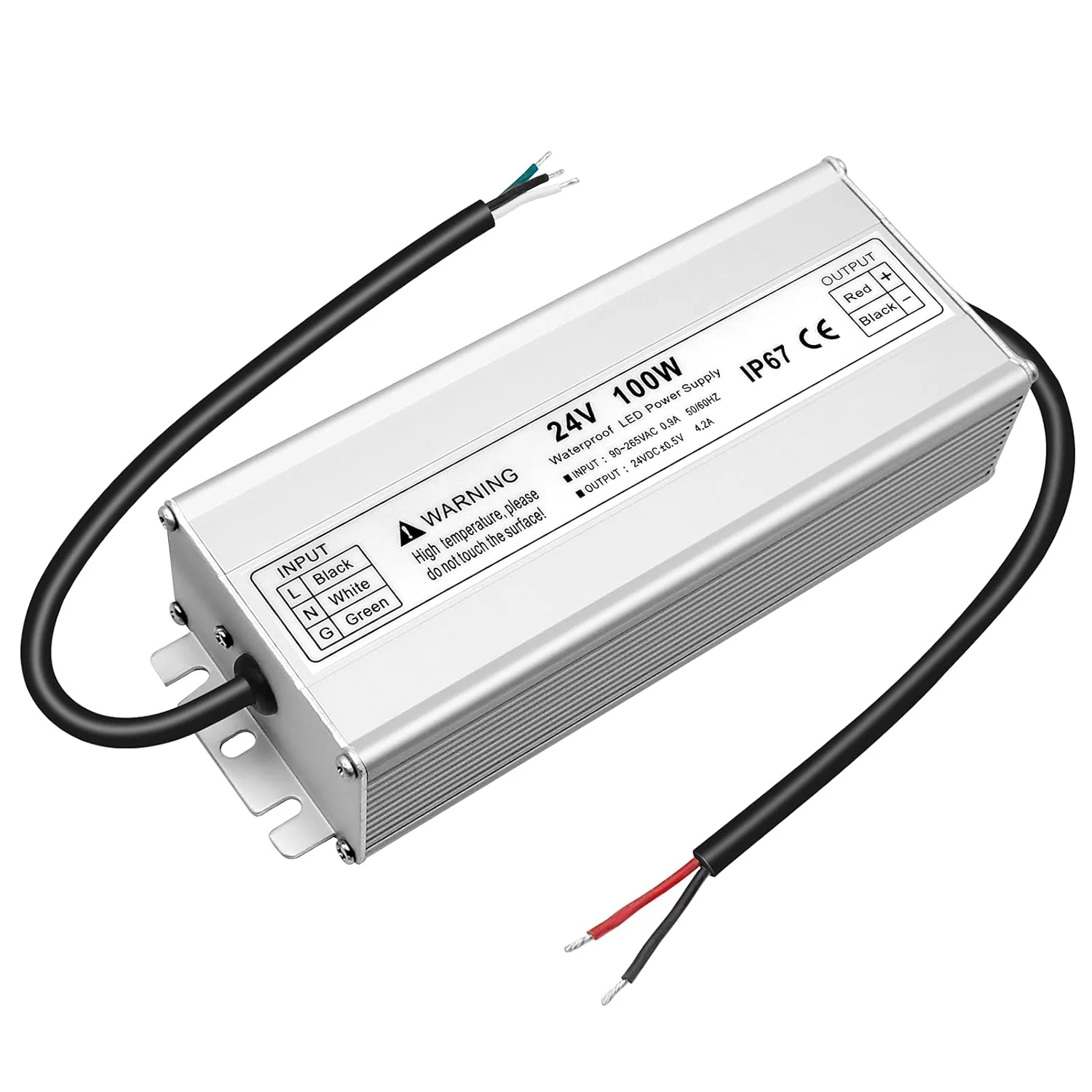 24V Waterproof LED Power Supply 30W–300W, 90–265V Input, Single/Dual Wire Output, Outdoor LED Driver, CE/RoHS/FCC — US/UK/EU Plug & Wire Leads Options - Image 25