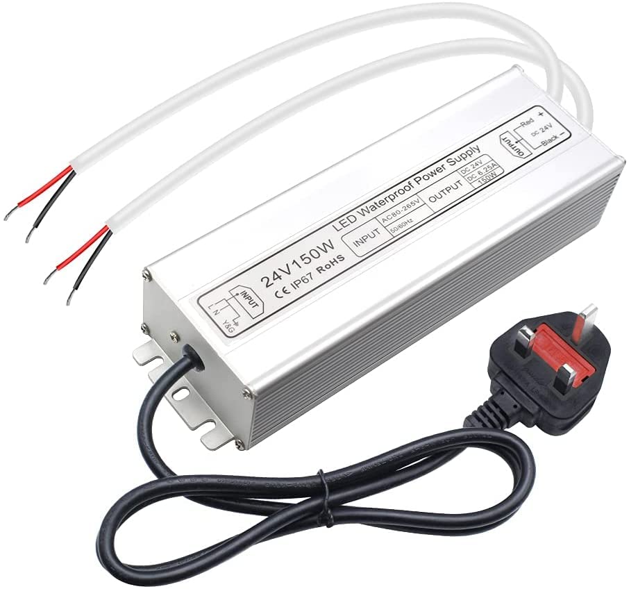 24V Waterproof LED Power Supply 30W–300W, 90–265V Input, Single/Dual Wire Output, Outdoor LED Driver, CE/RoHS/FCC — US/UK/EU Plug & Wire Leads Options - Image 26