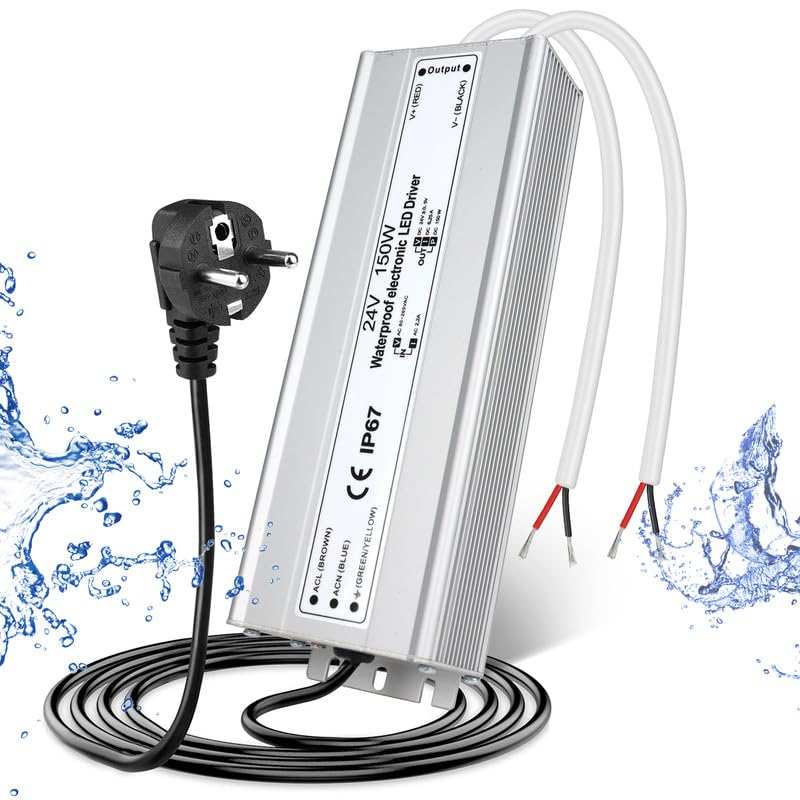 24V Waterproof LED Power Supply 30W–300W, 90–265V Input, Single/Dual Wire Output, Outdoor LED Driver, CE/RoHS/FCC — US/UK/EU Plug & Wire Leads Options - Image 27