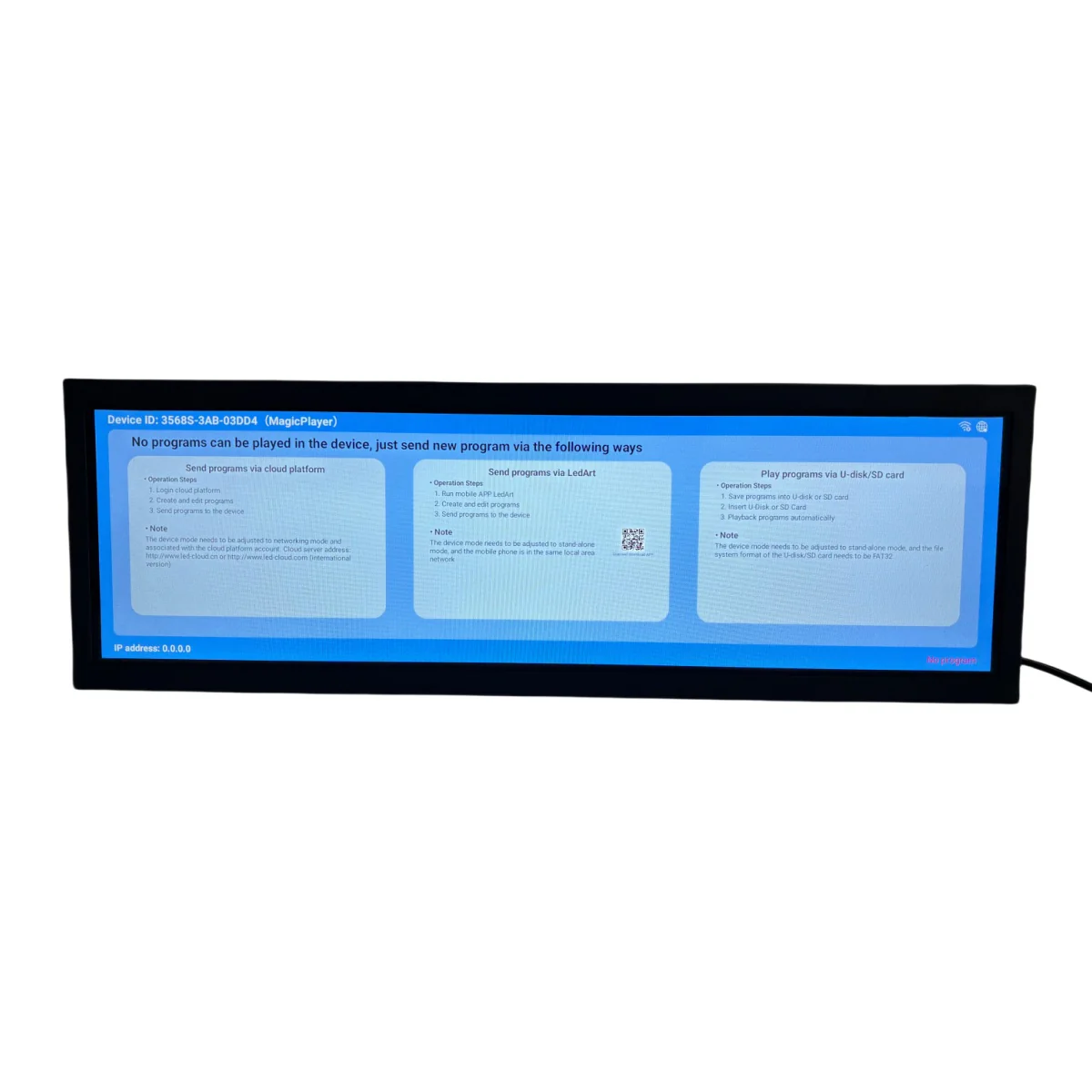28.6 Inch (698.4×203.7mm Viewable) Ultra-Wide Android LCD Shelf Screen | Stretched Bar Digital Signage w/ Optional Touch | Cloud / USB / App Control - Image 3