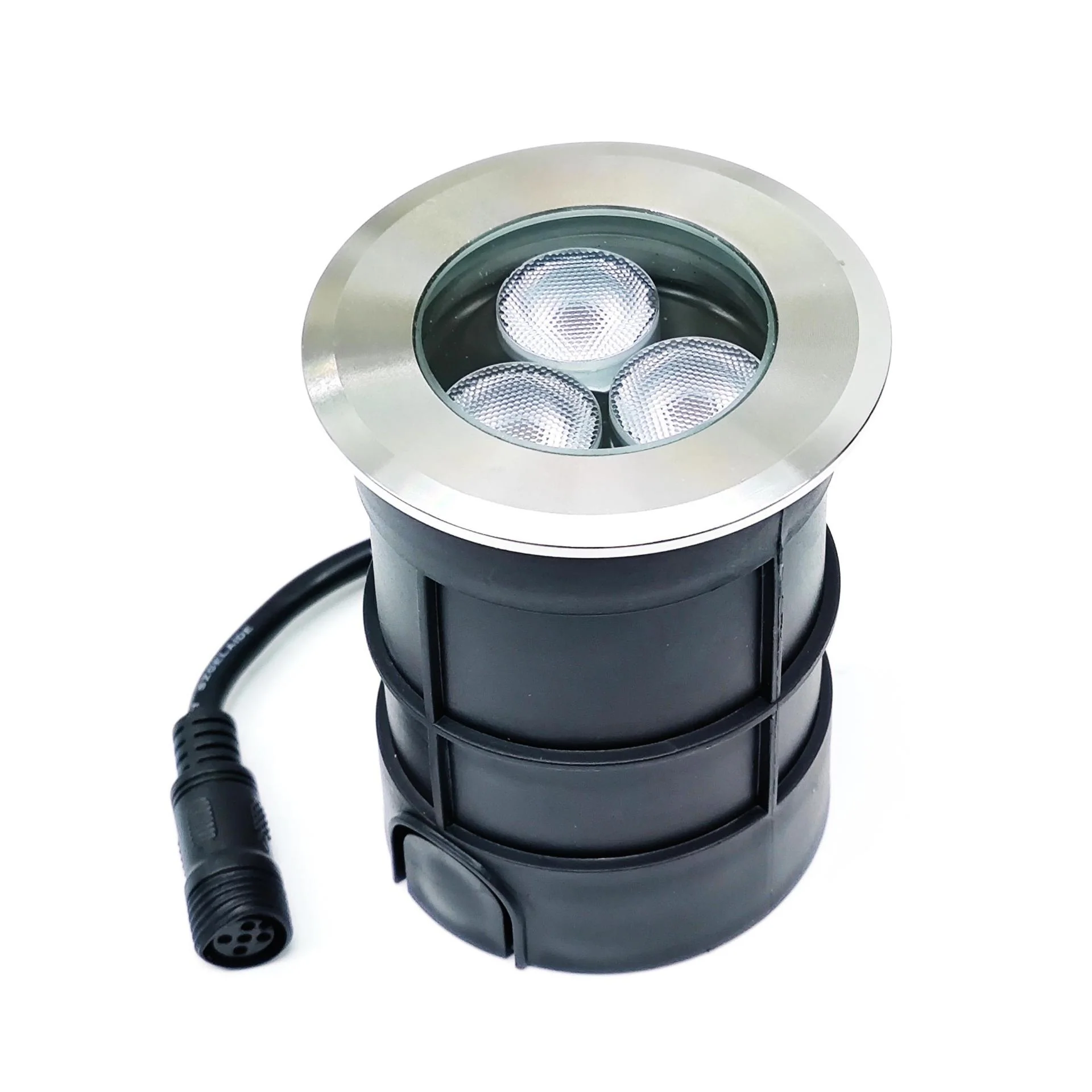 10Pack RGBW IP68 Waterproof Outdoor LED Underground Light 3W 24V Deck light Buried Lamp Spotlight for Pathway Driveway Garden Recessed Landscape with Stainless Steel Body PC Cover Tempering Glass Len - Image 3