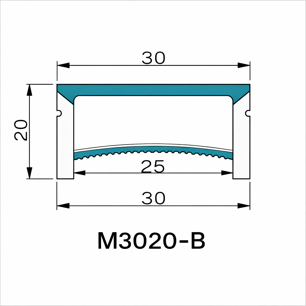 30×20mm Quick Install Neon Light Housing - S3020-B With-Edge / Edge-Free Silicone LED Channel System | Max Strip Width ≤25 mm | Double-Chamber Top-Emitting Neon Diffuser | for Linear Architectural Lighting & Facade Lighting | 164FT/50M - Image 2
