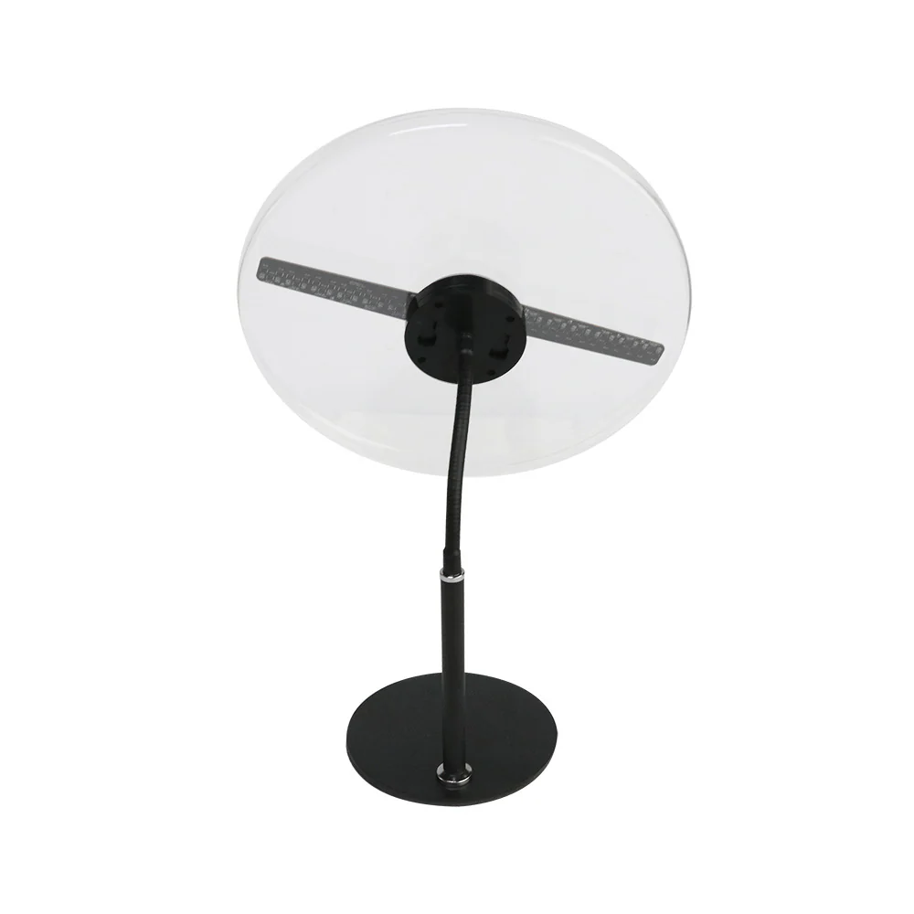 30cm (11.8”) DC5V 3D Hologram Fan Display | 2-Blade High Brightness LED Visual Player | Desktop / Floor Stand | Battery-Powered Option (No Battery Included) | Transparent or Black Background Protective Cover / Housing - Image 4