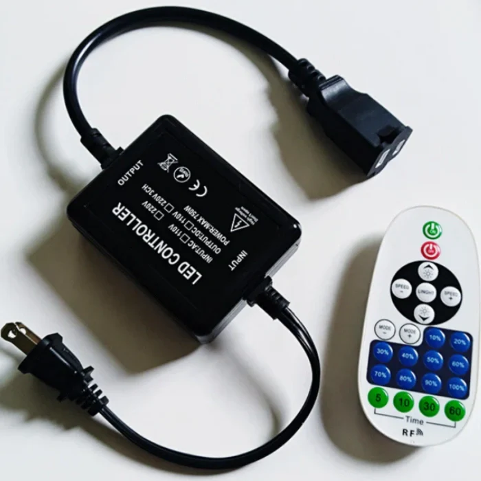 360W AC110V/220V LED Dimmer | Wireless RF Remote Control | 2-Prong Plug | Timer Switch | For LED Strip Lights