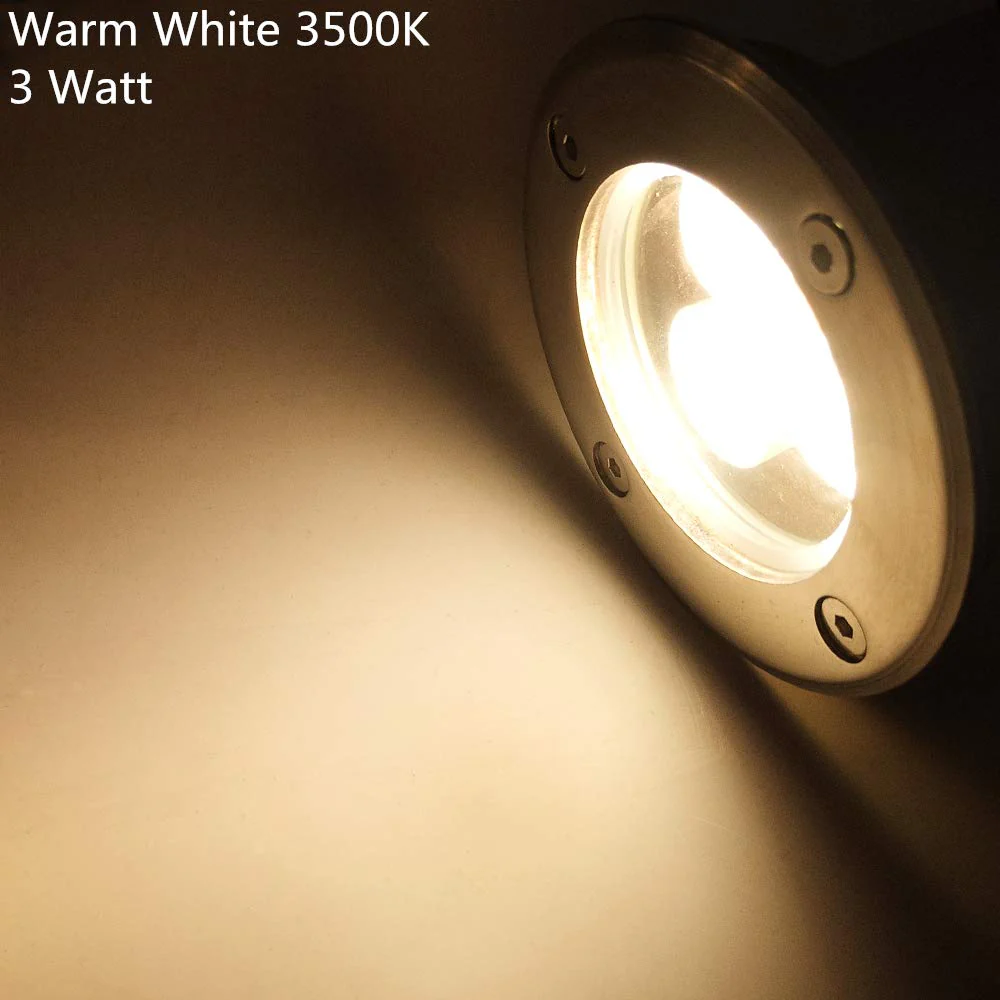 3W Low Voltage Inground LED Spotlight – Warm White | DC 12V / 24V | IP67 Waterproof | Outdoor Landscape & Path Lighting | for Driveway, Deck, Step & Garden Lighting | 6-Pack - Image 5