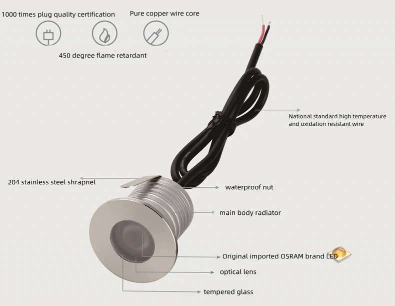 3W Single LED Underwater Lights – IP68 Waterproof | DC 12V / 24V Low Voltage | 304 Stainless Steel Round Submersible Lights | Warm White / Neutral White / Cool White for Pool, Fountain & Garden Landscape Lighting | 8 / 10-Pack - Image 5