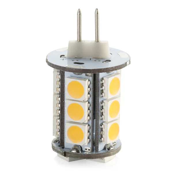 4 Pack 2 Watt (20Watt Equivalent) DC12V Tower type G4 Bi-pin base Lamps with 18 pcs Tri-Chip LED SMD5050