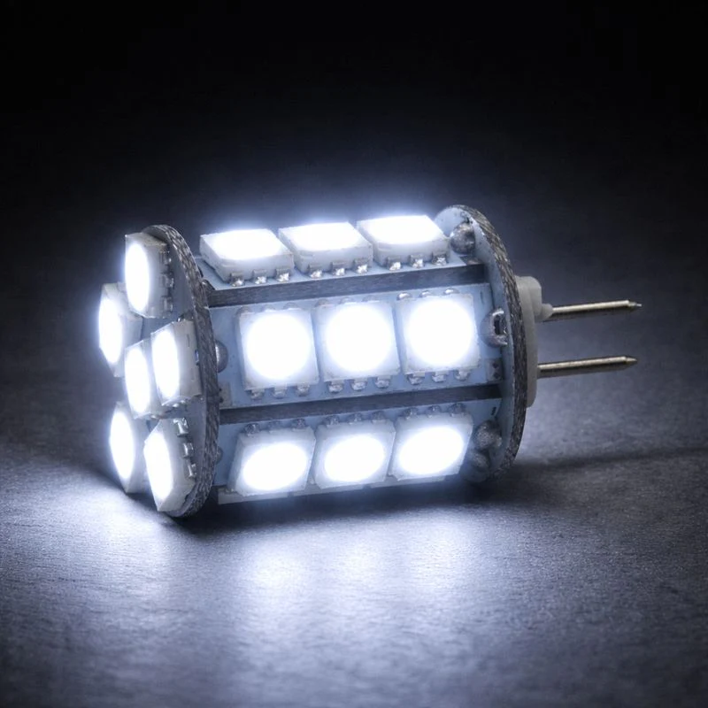4 Pack 4.5 Watt (50Watt Equivalent) DC12V Tower type G4 Bi-pin base Lamps with 24 pcs Tri-Chip LED SMD5050 - Image 5