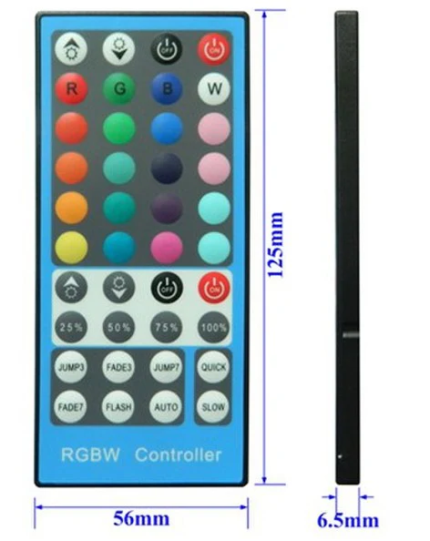 40 Keys Wilress Infrared Remote Controller for RGBW/RGBWW LED Strip Lights - Image 3