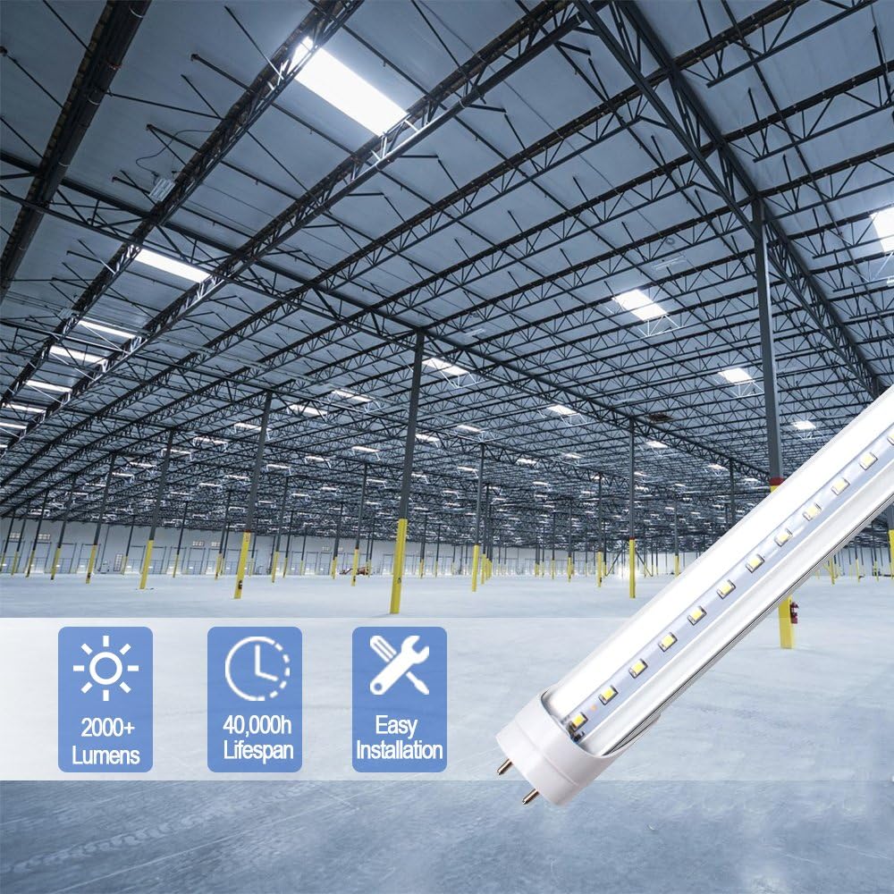 4ft Retrofit T8 LED Tube Light – 20W – Ballast Bypass – Frosted Lens – Warm / Natural / Daylight White – 4-Pack or 20-Pack – AC90-240V Non-Dimmable - Image 11