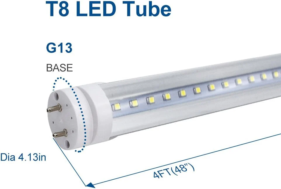 4ft Retrofit T8 LED Tube Light – 20W – Ballast Bypass – Frosted Lens – Warm / Natural / Daylight White – 4-Pack or 20-Pack – AC90-240V Non-Dimmable - Image 8