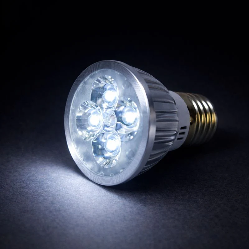 4Pack 3W(3x1W) 120V/220V AC LED Spotlight E27 Screw Base LED Light Bulb Aluminum Housing 30° Beam Angle - Image 4