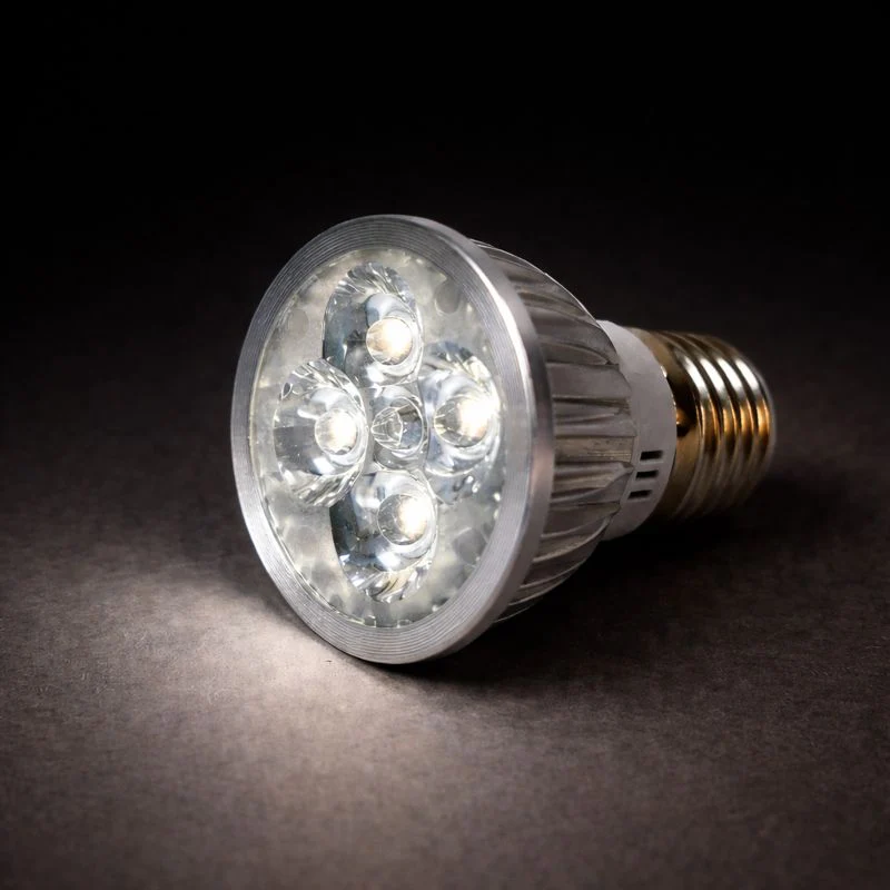 4Pack 3W(3x1W) 120V/220V AC LED Spotlight E27 Screw Base LED Light Bulb Aluminum Housing 30° Beam Angle - Image 5