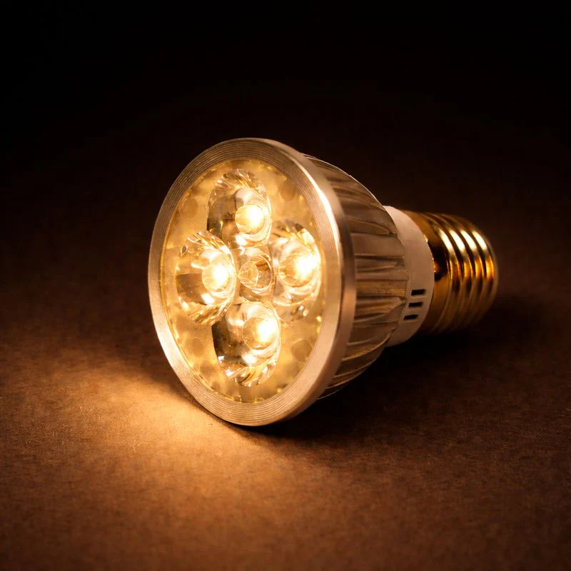 4Pack 3W(3x1W) 120V/220V AC LED Spotlight E27 Screw Base LED Light Bulb Aluminum Housing 30° Beam Angle - Image 6