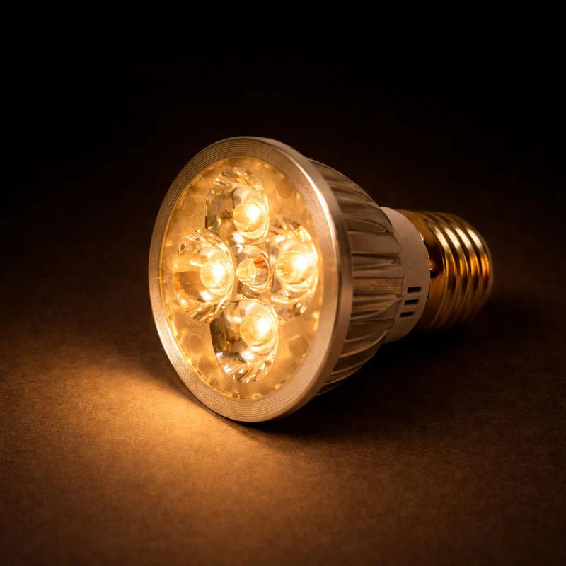 4Pack 3W(3x1W) 120V/220V AC LED Spotlight E27 Screw Base LED Light Bulb Aluminum Housing 30° Beam Angle - Image 7