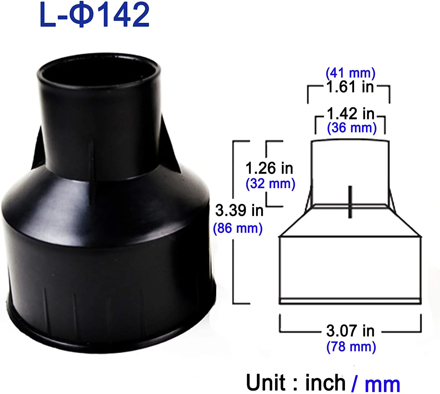 4pcs Pack Embedded Parts, Plastic Horn Shape, Black Built-in Fitting, Waterproof Outdoor/Indoor Pre-embedded Inserts, for LED Inground/Step Stair/Underwater Swimming Pool Lights - Image 2