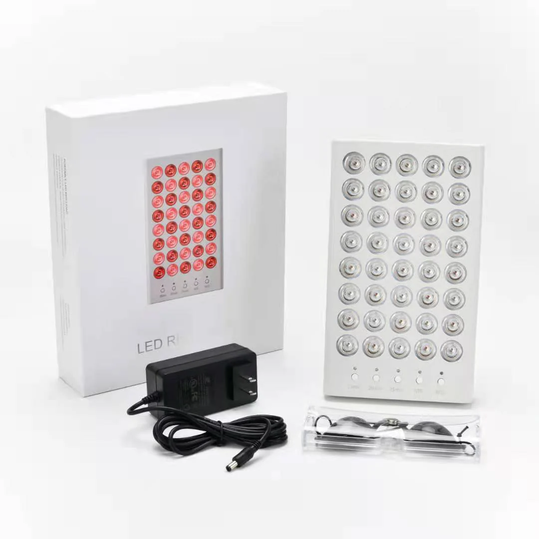 50W Desktop Infrared Therapy Lamp – 40 LEDs | Button Control | Red Light 660nm & IR 850nm | Dimmable & Timer | AC100–240V | Desktop Stand Design | for Skin Beauty | Included Protective Goggles | US / EU / UK / AU Plug - Image 3