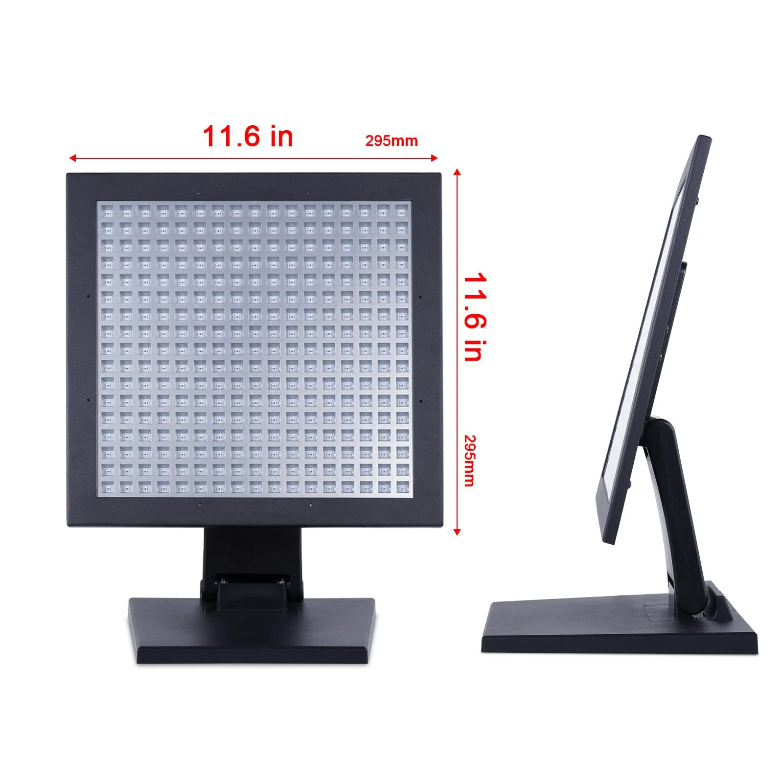 50W Infrared Therapy Lamp – Red Light 655–665nm & IR 850–860nm | Dimmable & Timer | AC100–240V | Aluminum Alloy + PC Cover | for Skin Beauty, Muscle | Blue Stand / Desktop Stand | Included Controller, Protective Goggles | US / EU / UK / AU Plug - Image 8