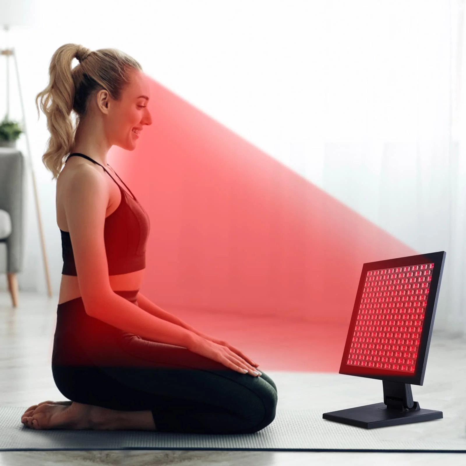 50W Infrared Therapy Lamp – Red Light 655–665nm & IR 850–860nm | Dimmable & Timer | AC100–240V | Aluminum Alloy + PC Cover | for Skin Beauty, Muscle | Blue Stand / Desktop Stand | Included Controller, Protective Goggles | US / EU / UK / AU Plug - Image 22