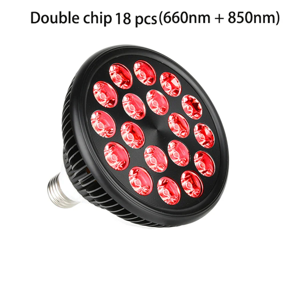 54W PAR38 Infrared Therapy LED Bulb – Dual Chip Red Light 660nm & Near Infrared 850nm | E26 / E27 Base | With / Without Desktop Clamp | US / EU Plug | Plug-In Red Light Therapy Lamp for Skin Beauty, Muscle & Joint Pain Relief - Image 4
