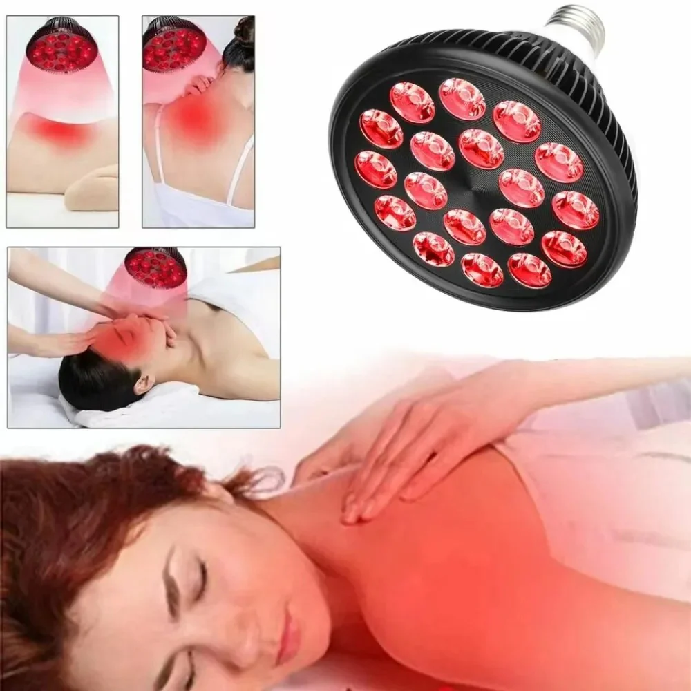 54W PAR38 Infrared Therapy LED Bulb – Dual Chip Red Light 660nm & Near Infrared 850nm | E26 / E27 Base | With / Without Desktop Clamp | US / EU Plug | Plug-In Red Light Therapy Lamp for Skin Beauty, Muscle & Joint Pain Relief - Image 7