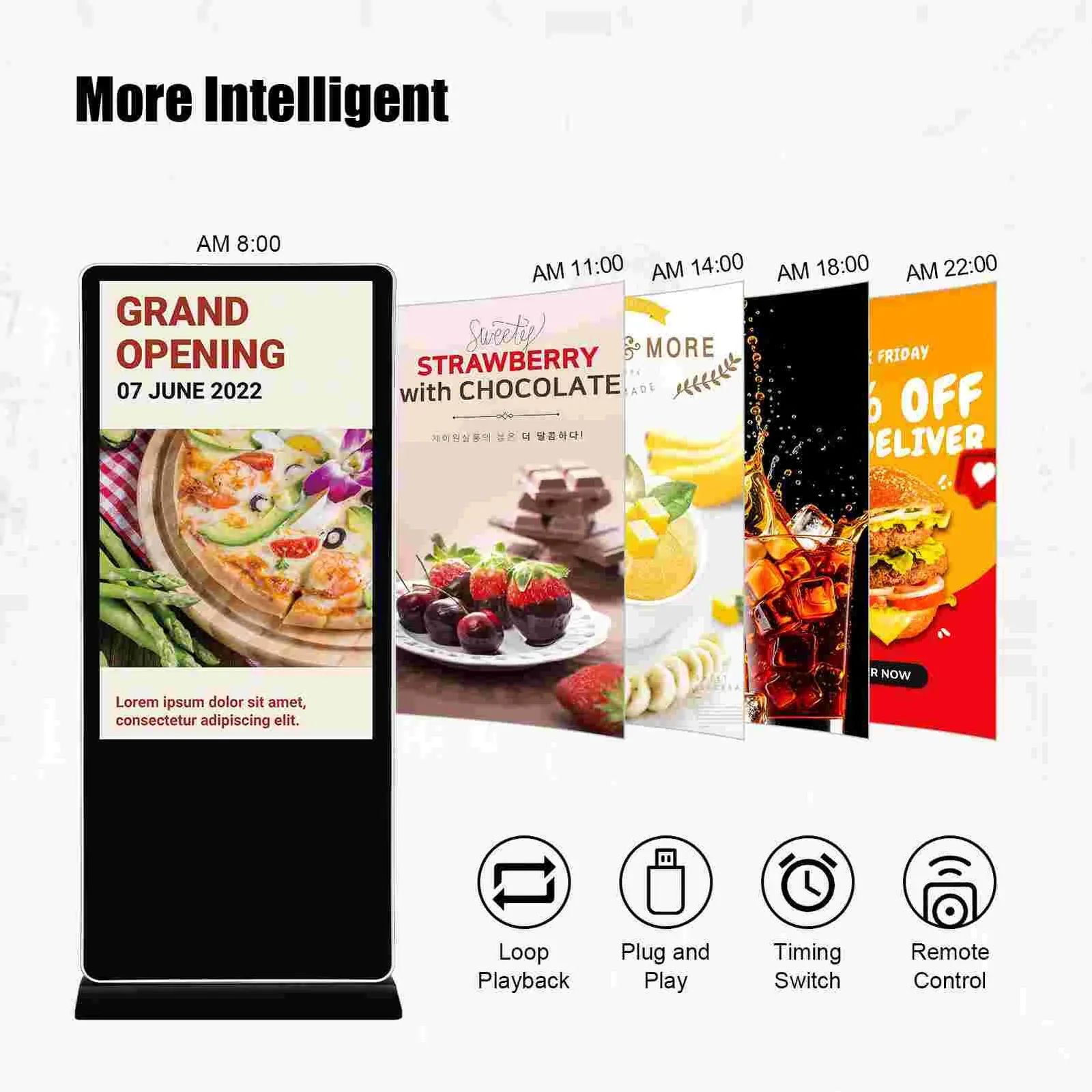 55‘’ Double-Sided Indoor Movable LCD Digital Signage Display | Android RK3568 2GB+32GB | Non-Touch | CMS Preinstalled - Image 6