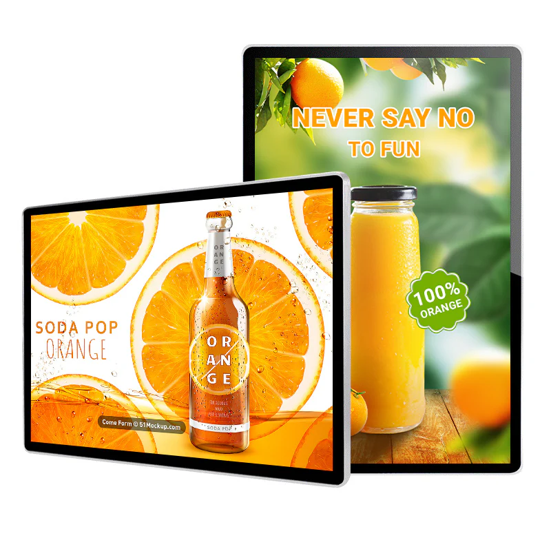55" Indoor Wall-Mount LCD Digital Monitor 2K | Android RK3568 2GB+16GB | Non-Touch / Infrared / Capacitive Touch | CMS Software | VESA Mount