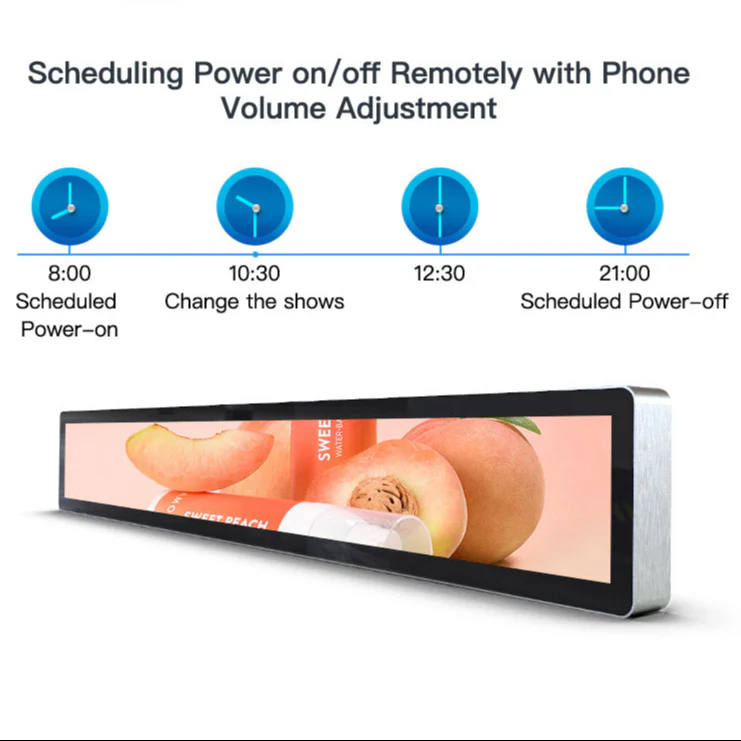 56.6 Inch (1431×160mm Viewable) Commercial Android Stretched LCD Bar Display | Ultra-Wide Shelf Screen | Cloud / USB / Mobile App - Image 16