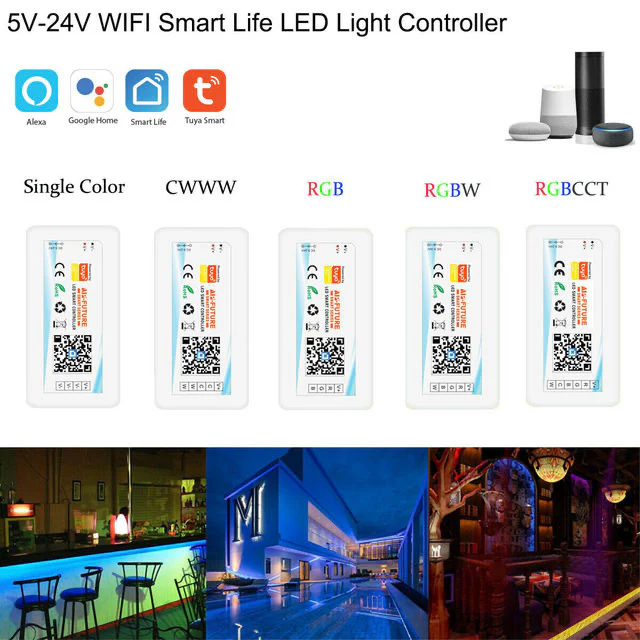 5V-24V DC Tuya APP Smart WiFi 2.4G RF Wireless RGBW Remote LED Controller for RGBW LED Strips - Image 3