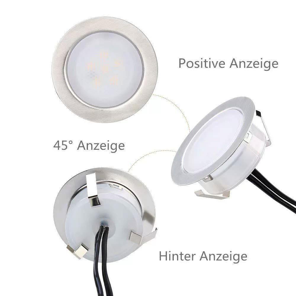 6-Pack Recessed LED Deck Lights – 1.5W Each | Warm White / Natural White  | AC100–265V Input with Power Adapter | US / EU / UK / AU Plug Options | IP67 Waterproof Inground Step Lights Kit for Deck, Garden, Yard, Stairs & Pathway Lighting - Image 2
