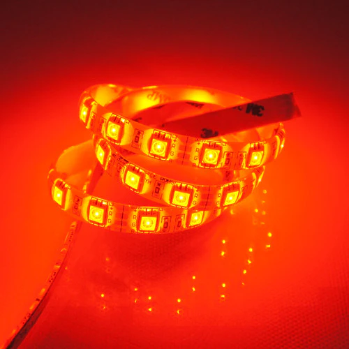 635nm SMD5050 DC12V Red LED Strip Light – Bright Red for Indicators & Signage, 30/60/120 LEDs/m, 5 Meters, IP00/IP65 - Image 3