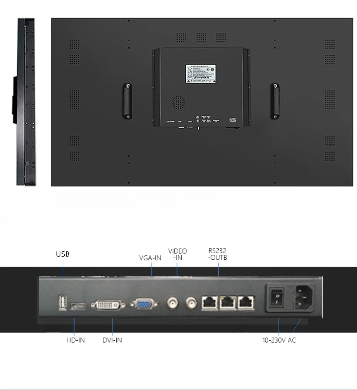 49” BOE LCD Video Wall – 2x2 Kit (4 Panels) | 1920x1080 FHD | 500 nits | Ultra Narrow Bezel 3.5mm | HDMI Splicer + Wall Mount Included - Image 2
