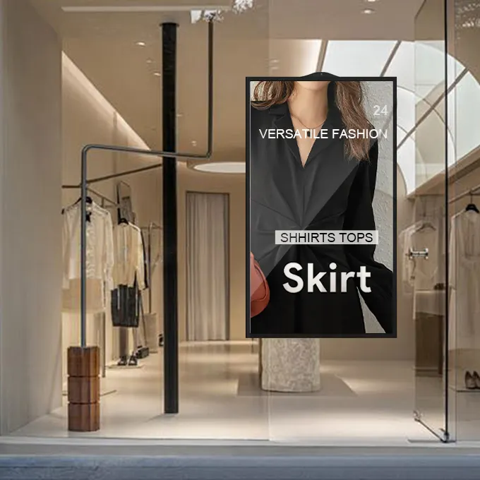 49" Double-Sided High Bright Window LCD Display, 2500nits Front + 700nits Back, Android 2+32G, Non-Touch, Cloud/APP/USB, Hanging/Floor Stand - Image 4