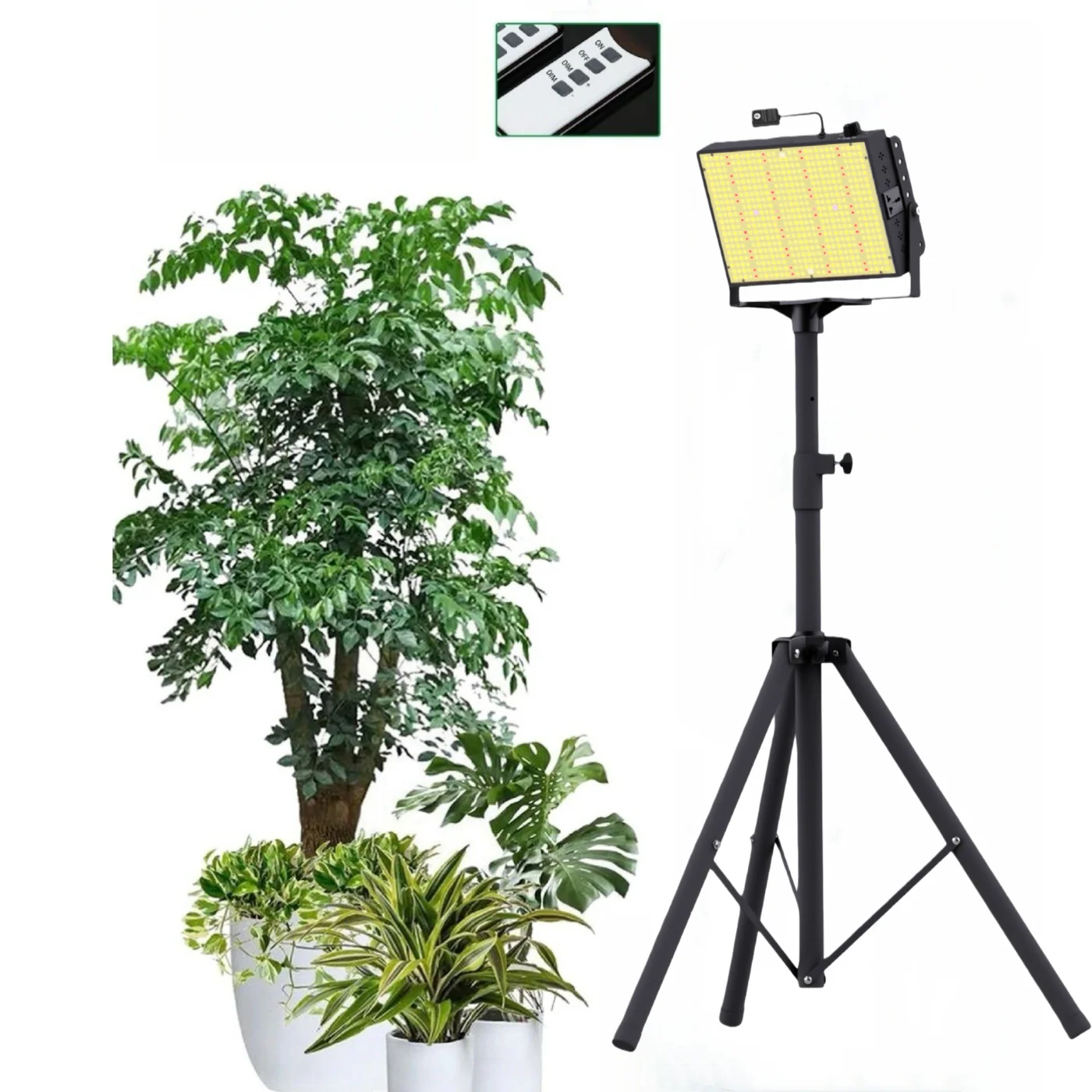 GP-Plus Series Professional Full Spectrum LED Grow Light - 100W / 150W / 200W / 300W / 400W | Remote Control | 3.5×3FT – 6×5FT | VEG & Bloom Dual Mode | 0–10V Dimming | AC110 – 220V | Daisy Chain | Silent Fan | Hanging Rope | US / EU / UK / AU Plug - Image 3