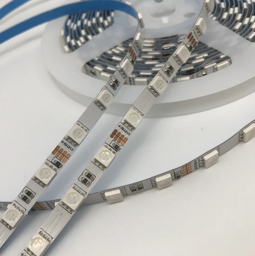 6MM Wide SMD5050 RGB LED Strip Light - DC12V | 60 LEDs/M | 6mm PCB | Non-Waterproof | for Mirror, Kitchen Cabinet, Bedroom | 5/50M - Image 5