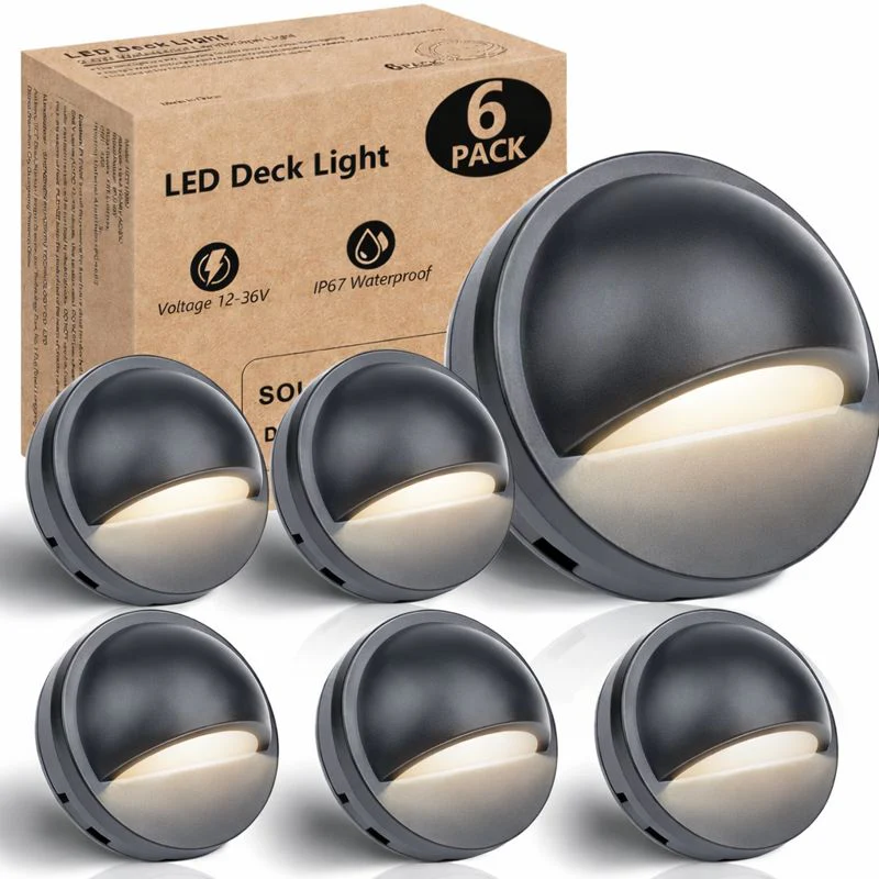 Low Voltage LED Deck Lights - 2.5W | 3000K / 4000K | AC/DC 12–36V | IP67 Waterproof | Outdoor Lights for Walkway Stair Post Railing | 6 /12-Pack - Image 7
