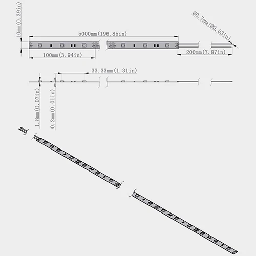 850nm SMD5050 DC12V Infrared LED Strip Light – High Brightness IR for Security, 30/60/120 LEDs/m, 5 Meters, IP00/IP65 - Image 7