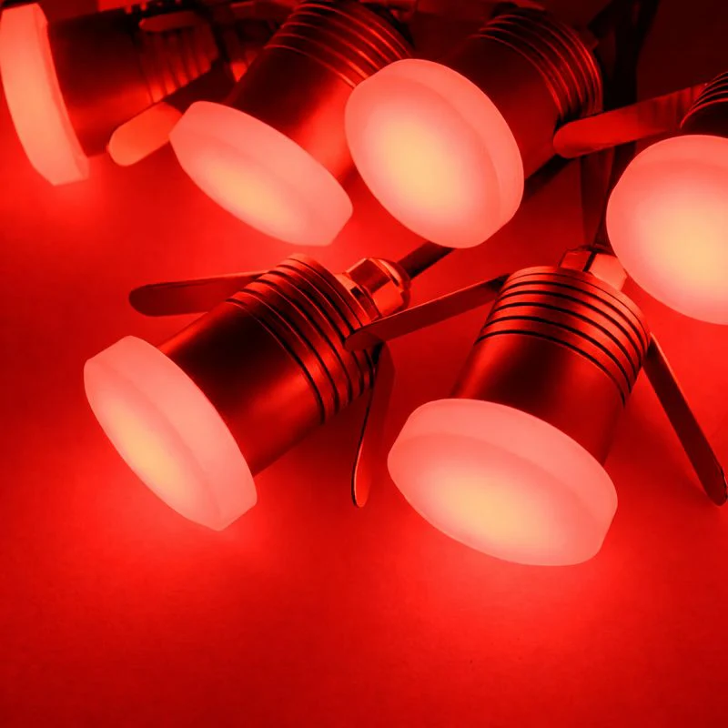 8/10-Pack  Moonlight LED Step Lights – 1W | 3000K / 4000K / 6000K & Red / Green / Blue | DC12–24V | IP65 Waterproof Anti-Glare Inground & Wall Lights - Image 10