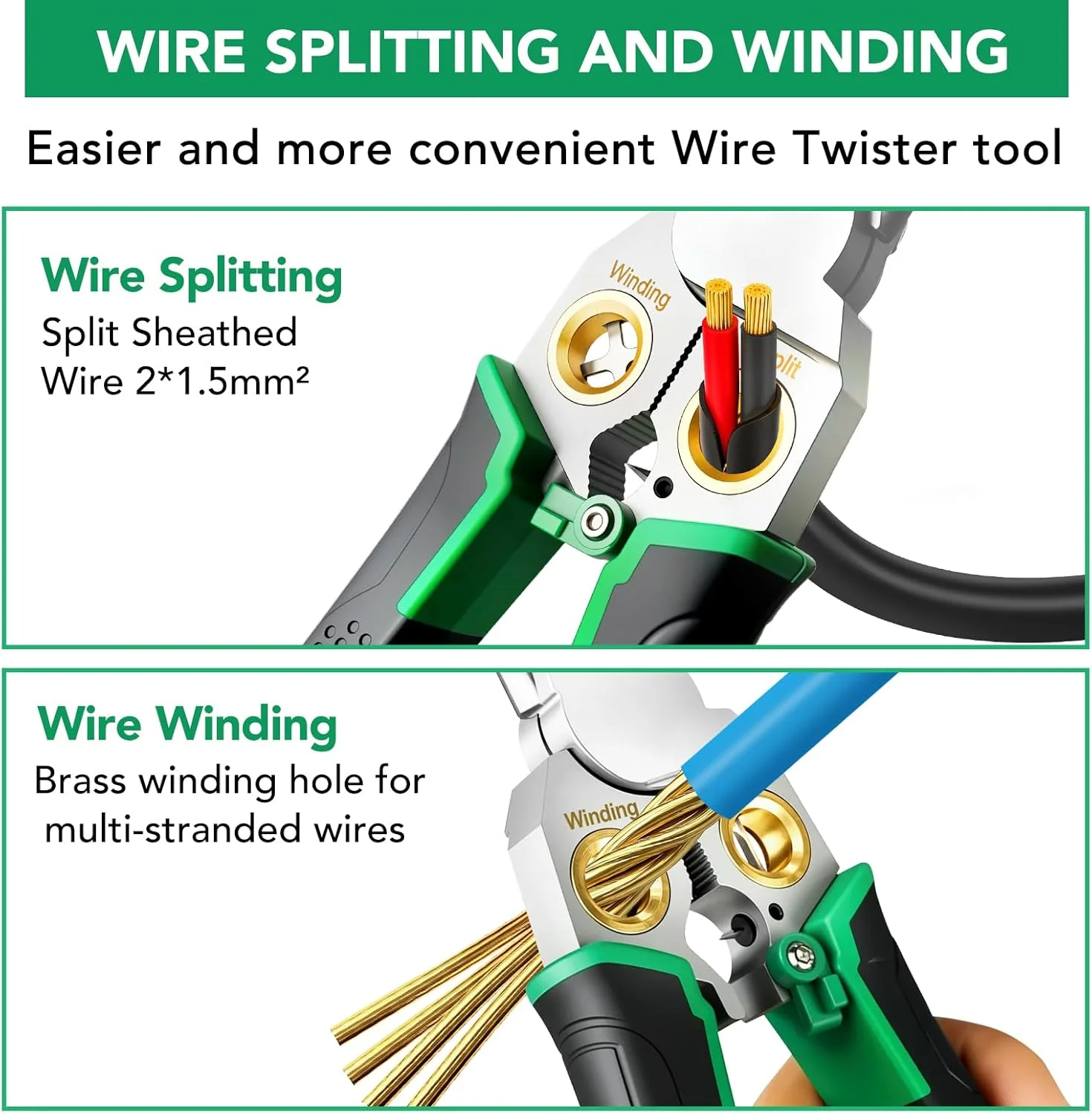 8-in-1 Wire Stripper, Multifunctional Wire Stripper Crimper Cable Cutter Pliers, Professional Wire Strippers Electrical Wire Crimper, Wiring Tools, Electrician, HVAC, Car Repair Tool - Image 6