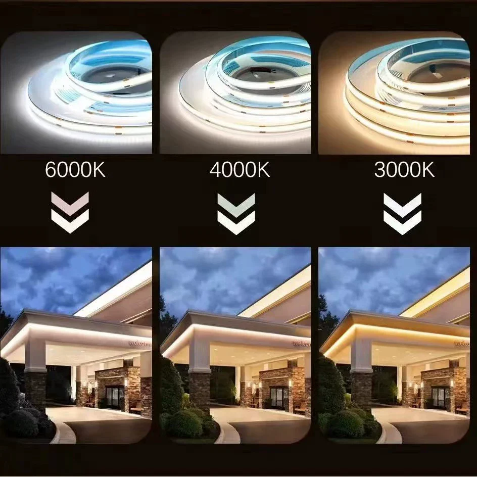 8MM Wide CRI90 COB Flexible LED Strip Light - 12V / 24V | 320 / 480 LEDs/M | 3000K / 4000K / 6500K | 8mm PCB | CRI 90+ | Dot-Free Continuous Lighting | Non-Waterproof | for Cabinets,Kitchen Office Lighting | 5/50M - Image 6