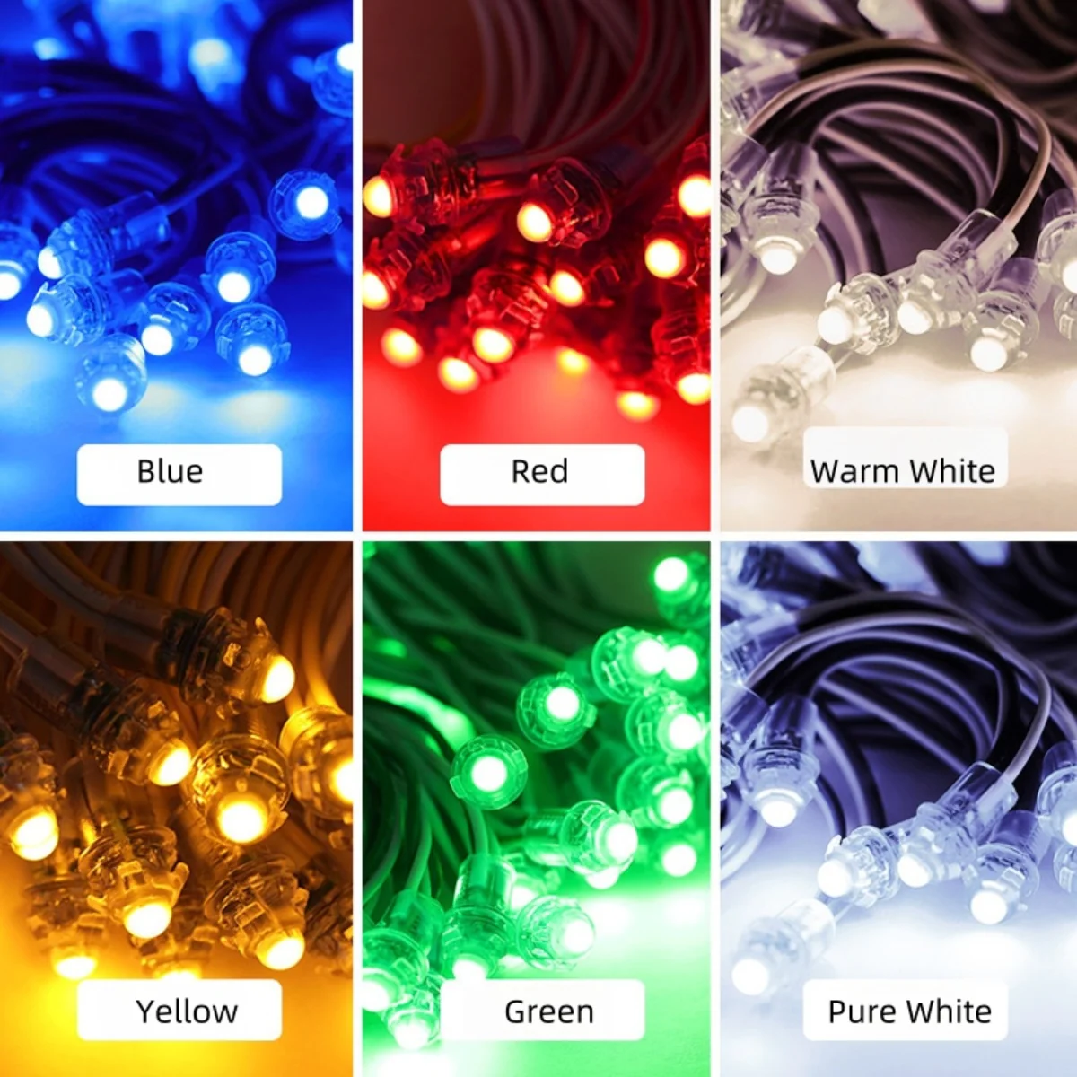 9mm LED Dot Light for Channel Letter Sign, 50pcs/String, 0.2W DC 12V IP67 Waterproof LED Pixel String Light for Punch Letter Signs, Advertising Boards and Light Boxes - Image 6