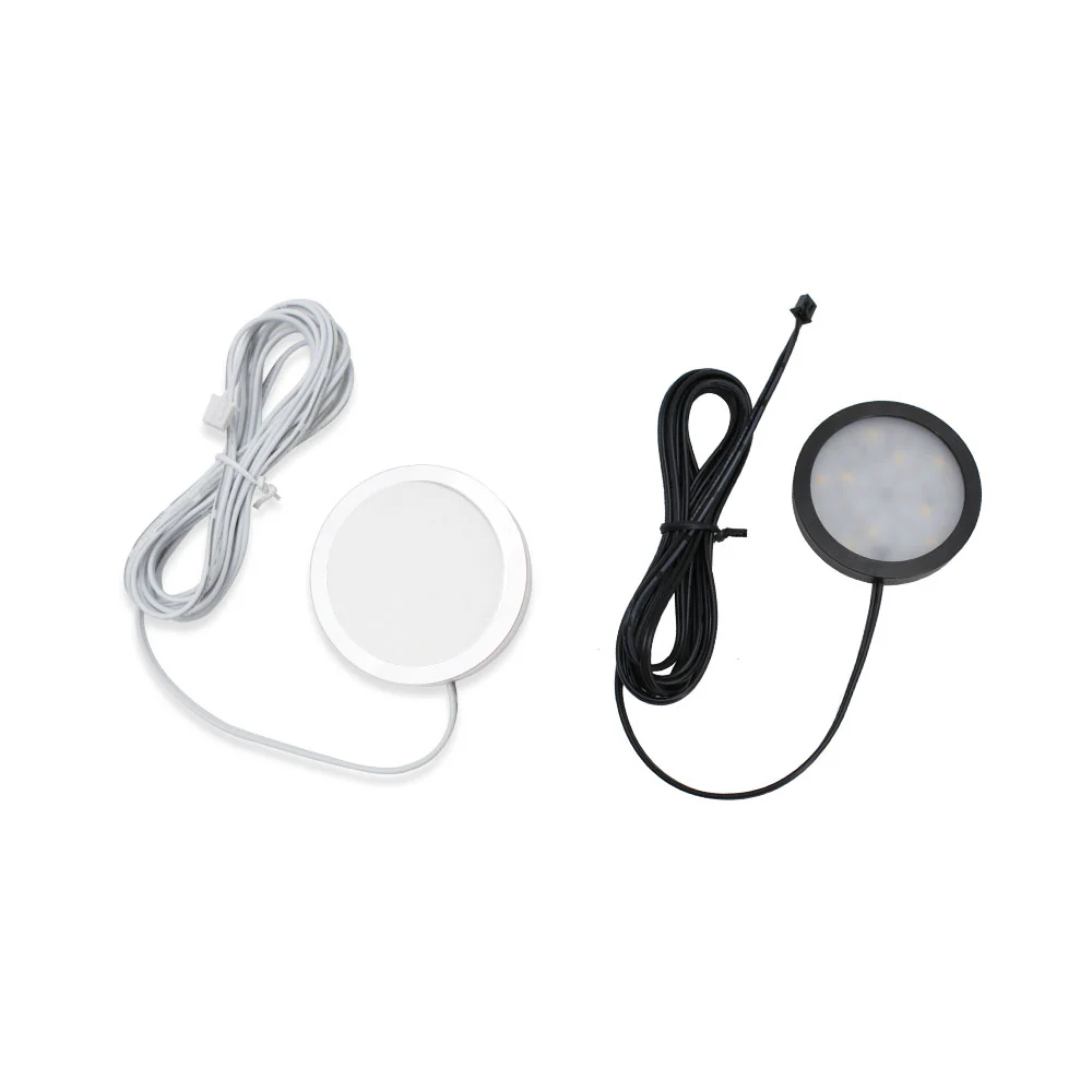 A-Series 3 Pack (3*2W) Dimmable CRI 90 Ultra Thin LED Under Cabinet Puck Lights With Dimmer & Power Adapter, All Accessories Included - Image 6