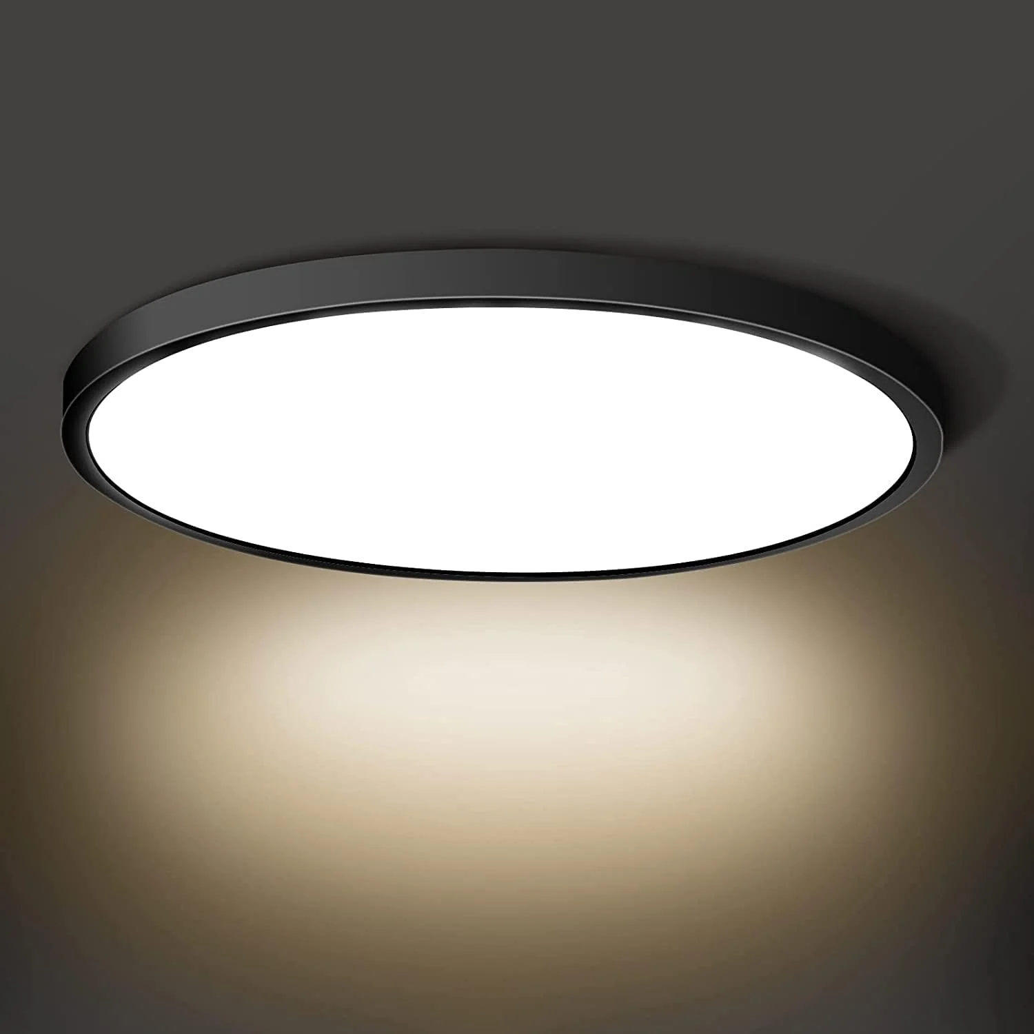 AC 110–130V Round LED Ceiling Light – Black – 18W / 24W / 32W Options – 3000K / 4500K / 5000K / 6500K – Flush Mount Ceiling Light – Local Stock (US) - Image 4