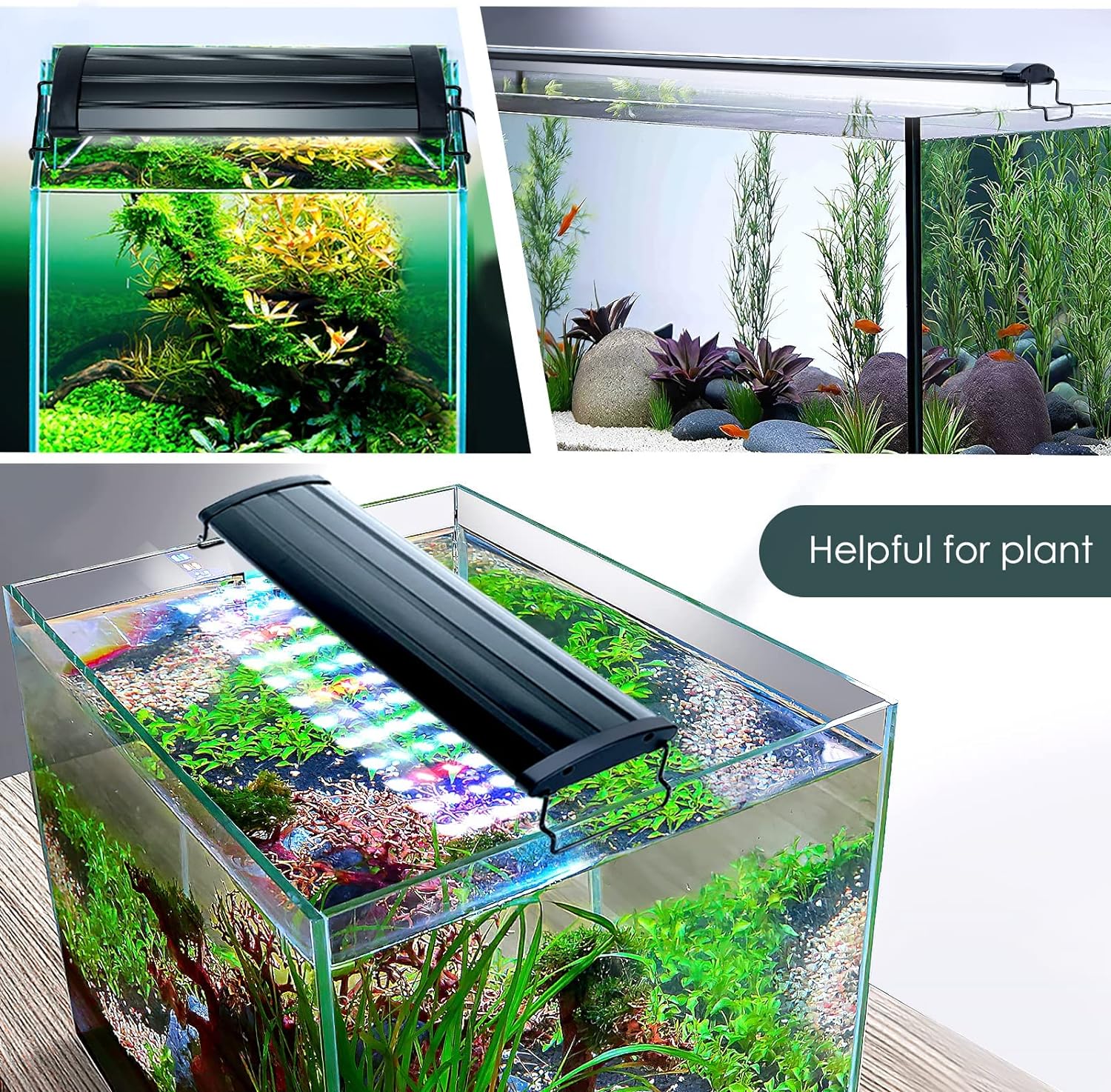 Aquarium Light,Full Spectrum LED Fish Tank Lights, Fitting Length Adjustable Multi-Color White Blue Red Green LEDs with Extendable Brackets,14W-31W for Fresh Water Plants - Image 8